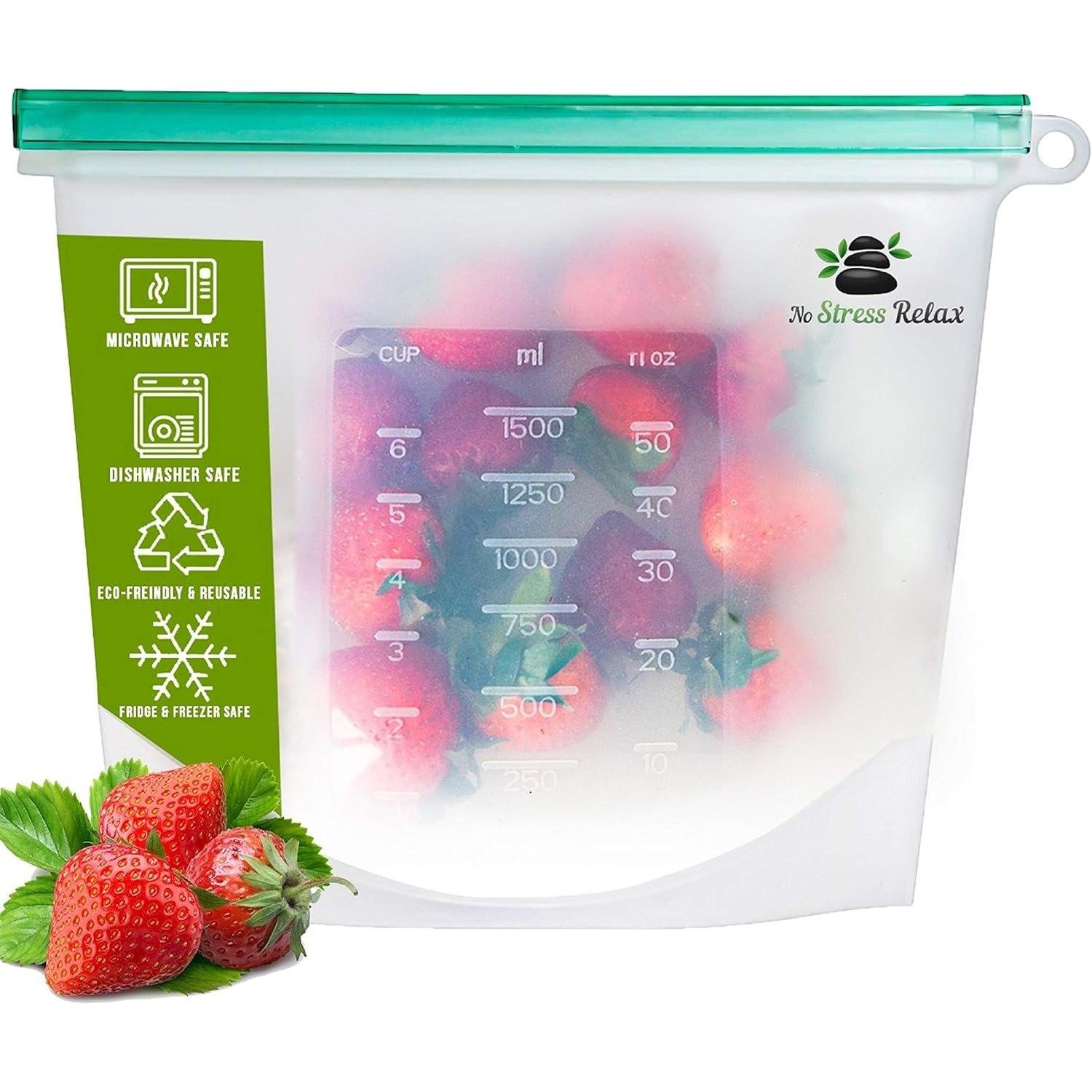 No Stress Relax Reusable Silicone Bags