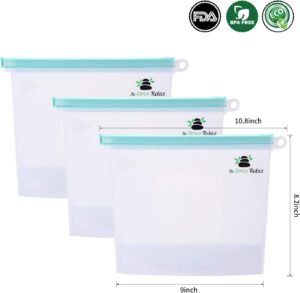 No Stress Relax 4 1.5L Reusable Silicone Bags
