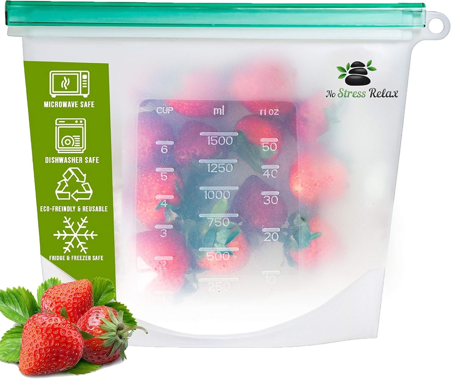 No Stress Relax Reusable Silicone Bags No Stress Relax Reusable Silicone Bags