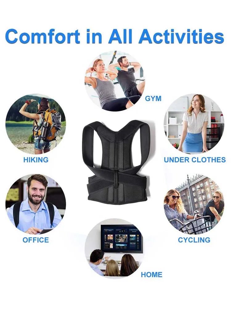 New Upper Back Posture Corrector Posture Clavicle Support Corrector Back Straight Shoulders Brace Strap Correctpor New Upper Back Posture Corrector Posture Clavicle Support Corrector Back Straight Shoulders Brace Strap Corrector